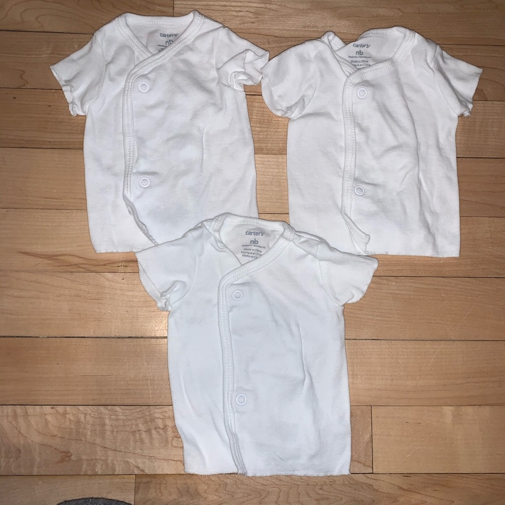 Carters newborn belly button shirts